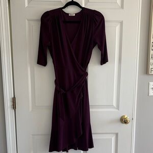 Kiyonna Deep Purple Asymmetrical Dress